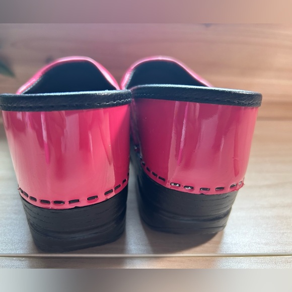 Dansko Hot Pink Leather Clogs - Picture 4 of 9